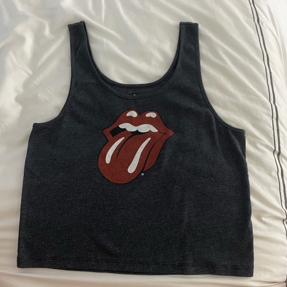 American Eagle Rolling Stones Crop Top - Picture 2 of 4